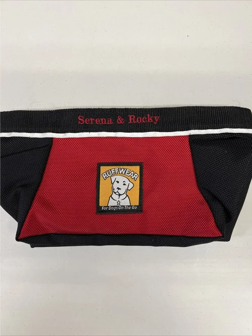 Ruffwear Quencher Dog Water Food Bowl Collapsible Cinch Top Packable Red